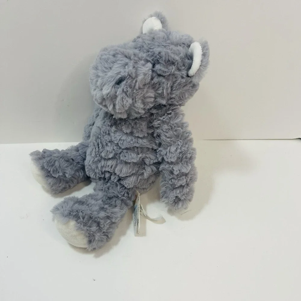 Carters Just One You Target Grey White Shaggy Hippo Plush‎ Stuffed Baby Soft Toy